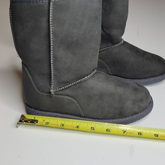 NEW 1 NORDSTROM HARPER CANYON UGG STYLE GRAY FAUX SUEDE + SHERPA BOOTS NWT - Picture 3 of 8